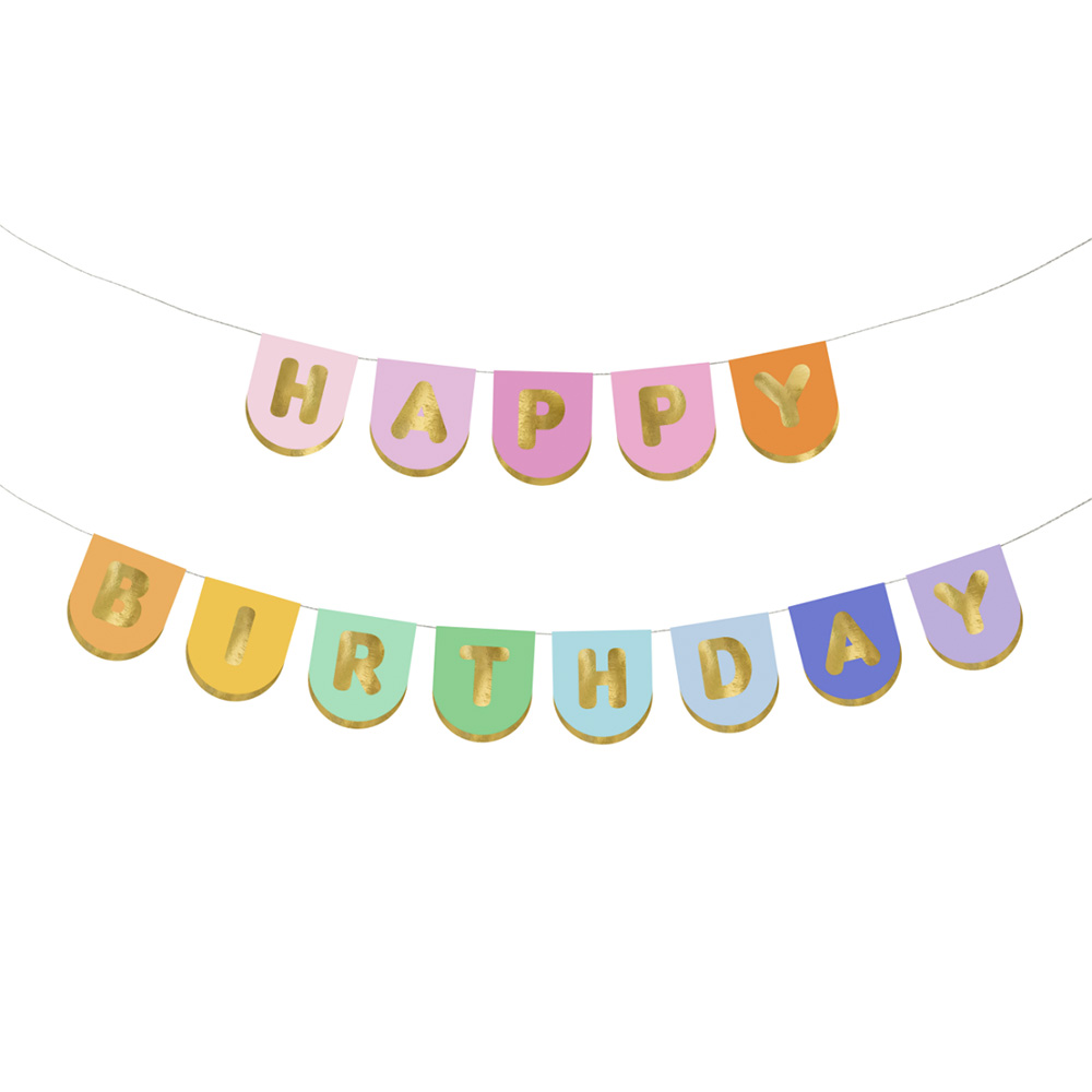 Banner Happy Birthday Colorful Mix